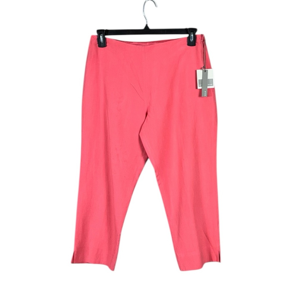 Cutter & Buck Women Silk Linen Cropped Pants Size 10 Coastal Beachy Coral New